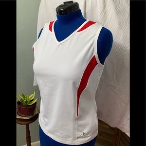 💥💥 Ladies top white red XL athletic workout